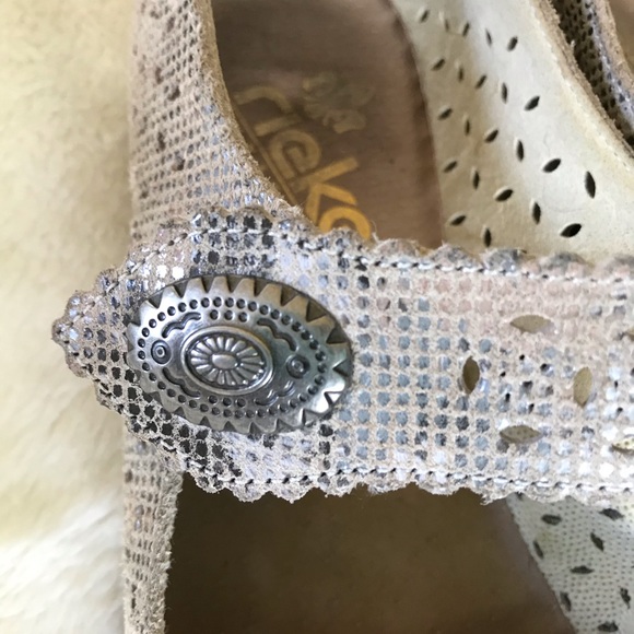 Rieker Antistress Mary Jane Leather Shoes Size 9 - Picture 6 of 10